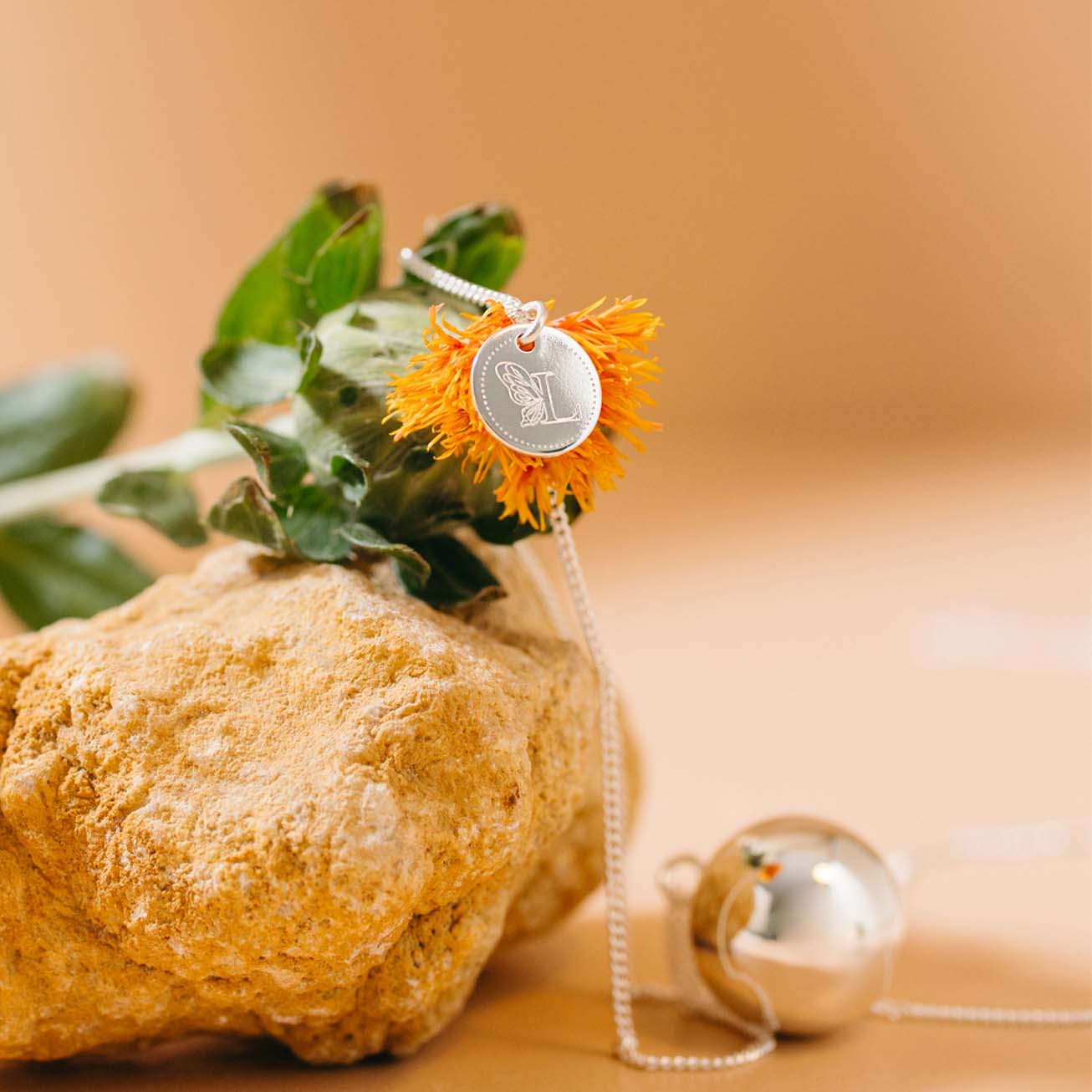 Marianne silver personalised bola