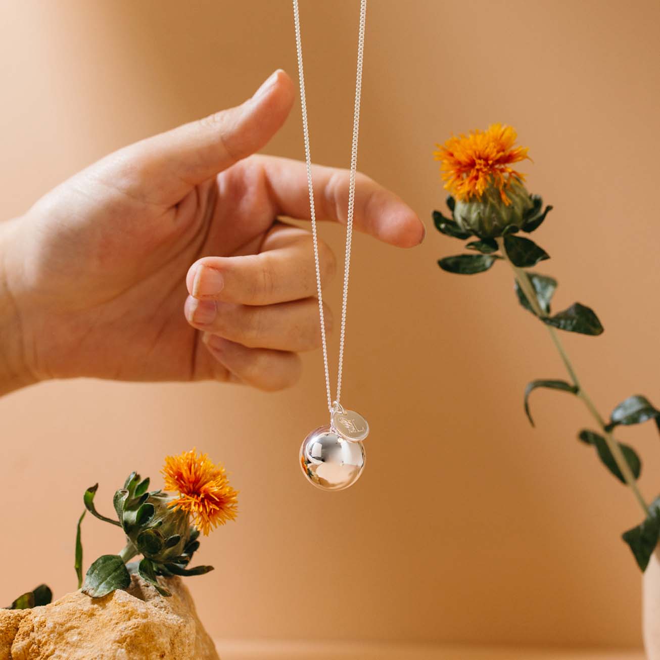 Marianne silver personalised bola