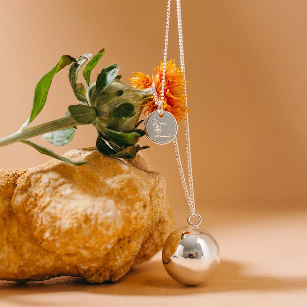 Marianne silver personalised bola