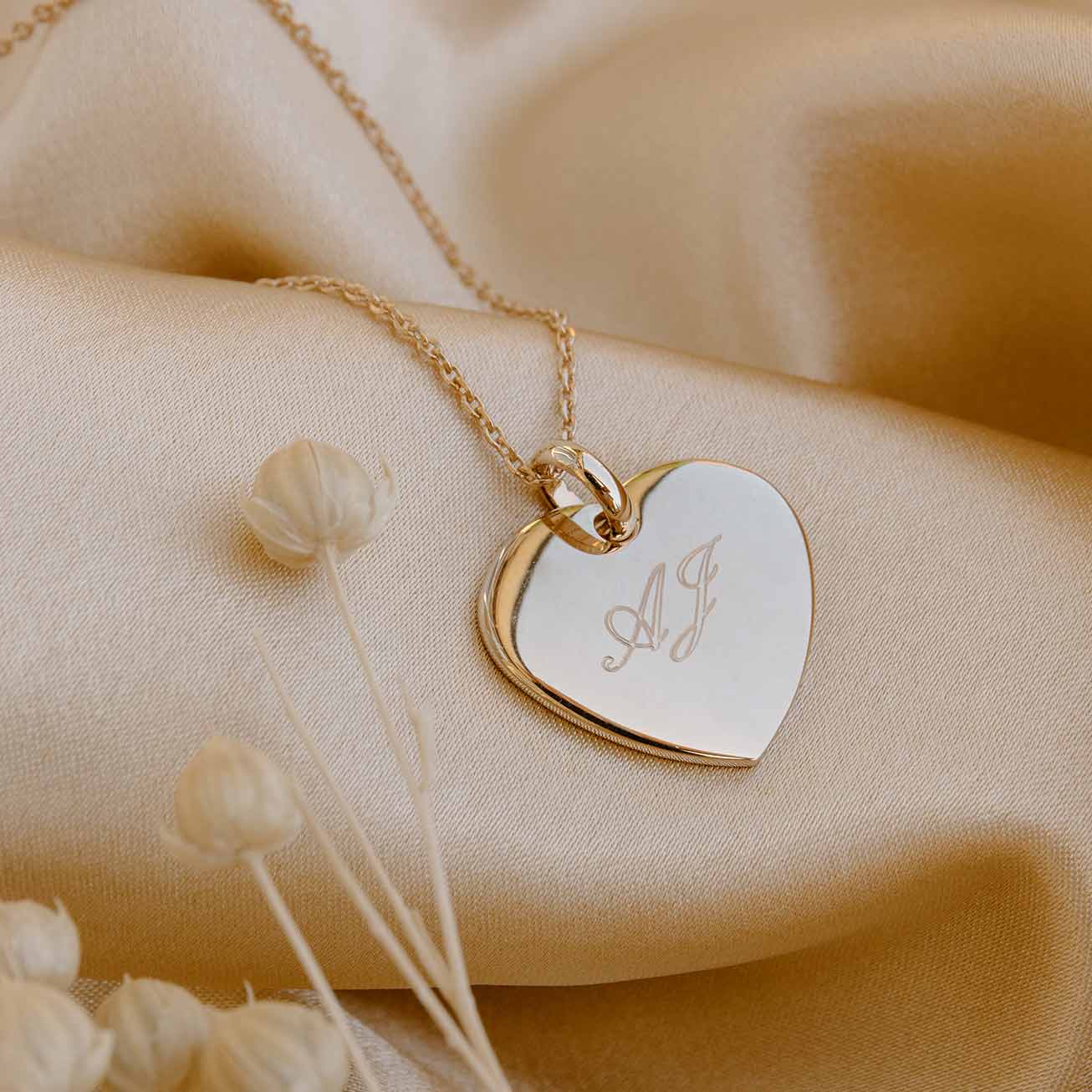 Lady Mary Personalised Gold-Plated Heart Necklace