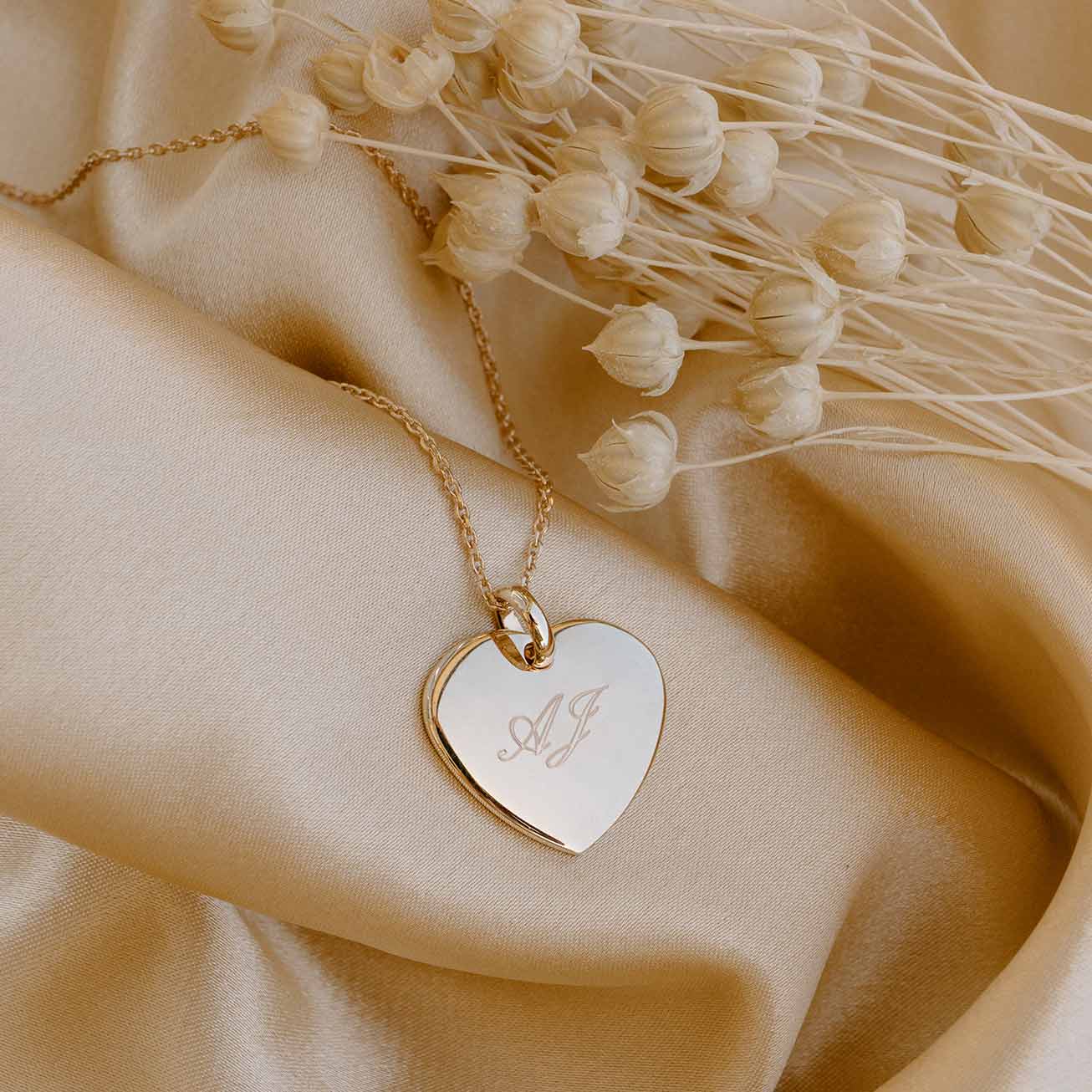 Lady Mary Personalised Gold-Plated Heart Necklace
