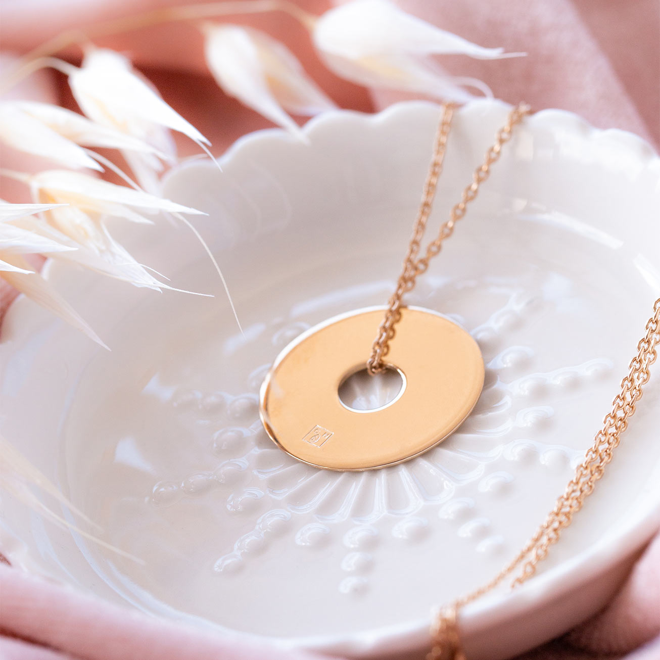 Personalised Gold-Plated Date Medal Necklace